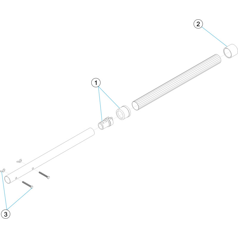 Manche aluminium télescopique 4-5 m papillon