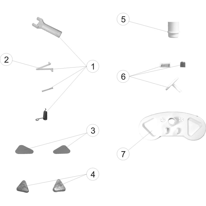 Balai manuel oval clip plastique