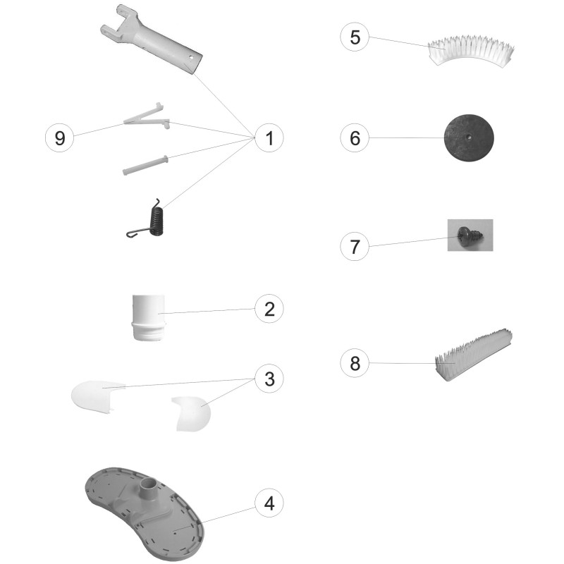Balai manuel oval clip sans brosses latérales