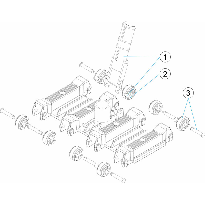 Aspirateur flexible avec écrous papillons