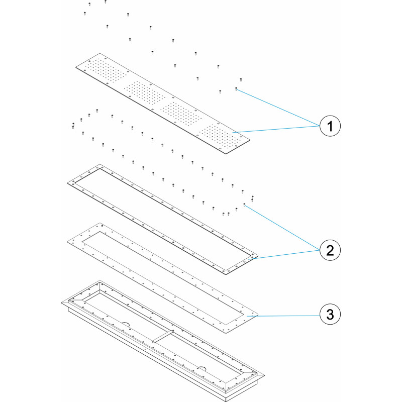 Grille hydromassage LINER 1200mm