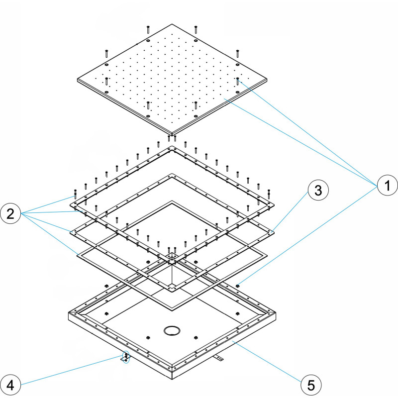 Grille hydromassage LINER 750mm