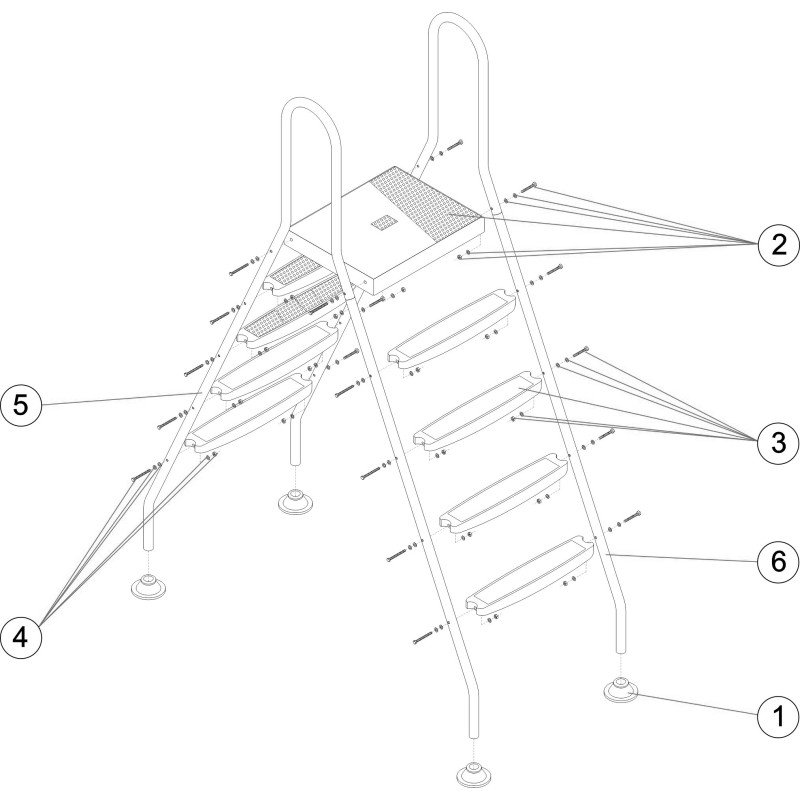 Échelle piscine hors-sol / ladder aluminium