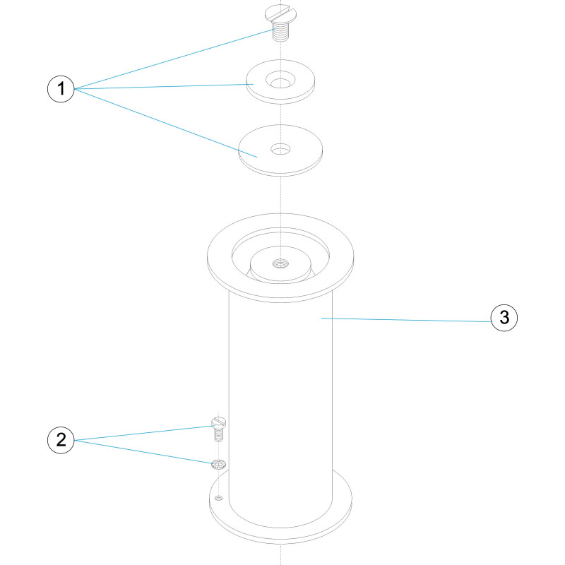 Fixation d'échelle plate pour tube Ø 43 et 48