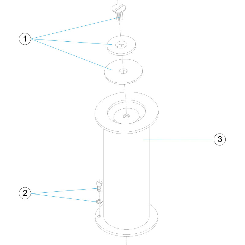 Fixation inclinée Ø 43 avec vis