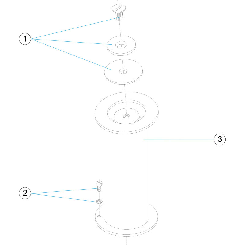 Fixation d'échelle inclinée pour tube Ø 48