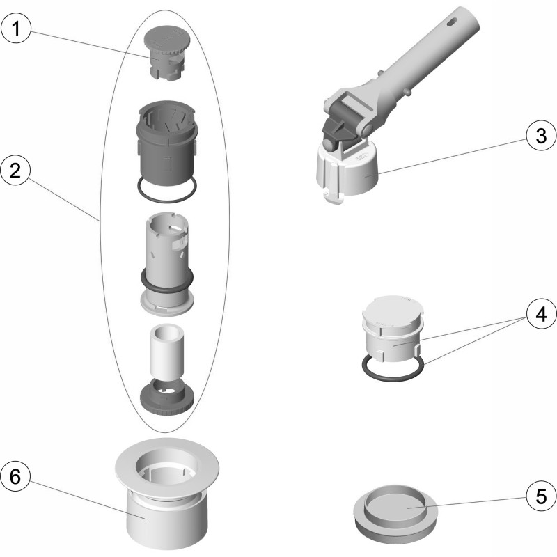 Buse NET'N'CLEAN orientable BETON
