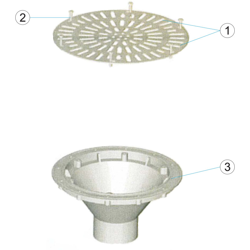 Buse de fond REGLABLE 3" BETON