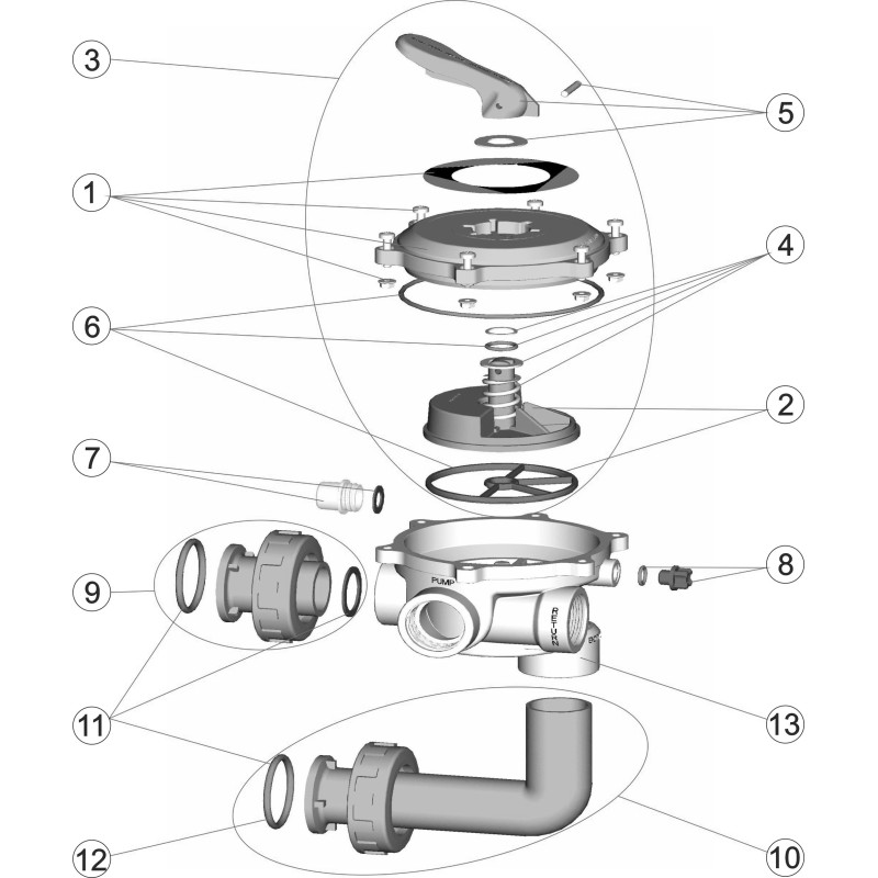 Vanne SIDE FLAT 1 1/2" avec liaisons