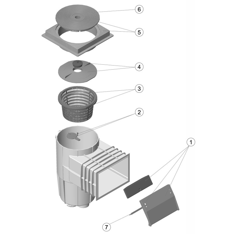 Skimmer standard 15L petite meurtrière BETON