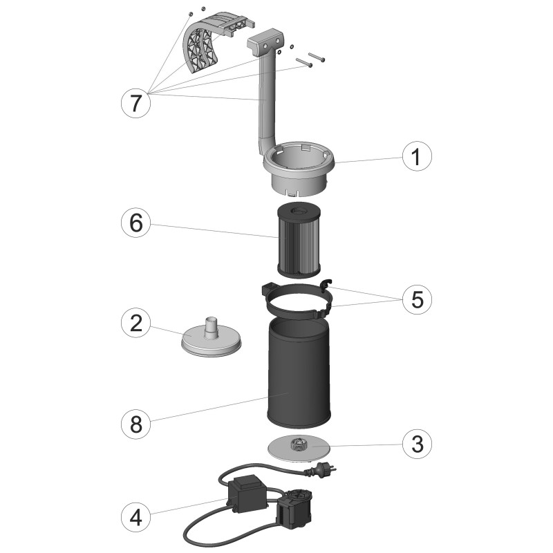 Skimmer à cartouche piscine autoportante 2000-4000 L/h