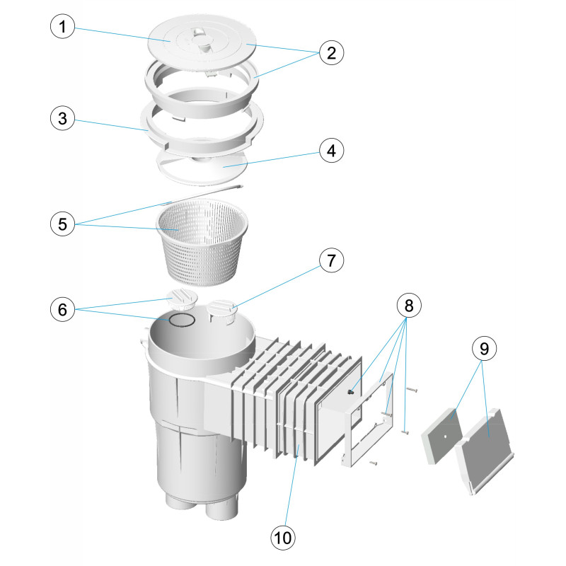 Skimmer 17,5L PF sans meurtrière
