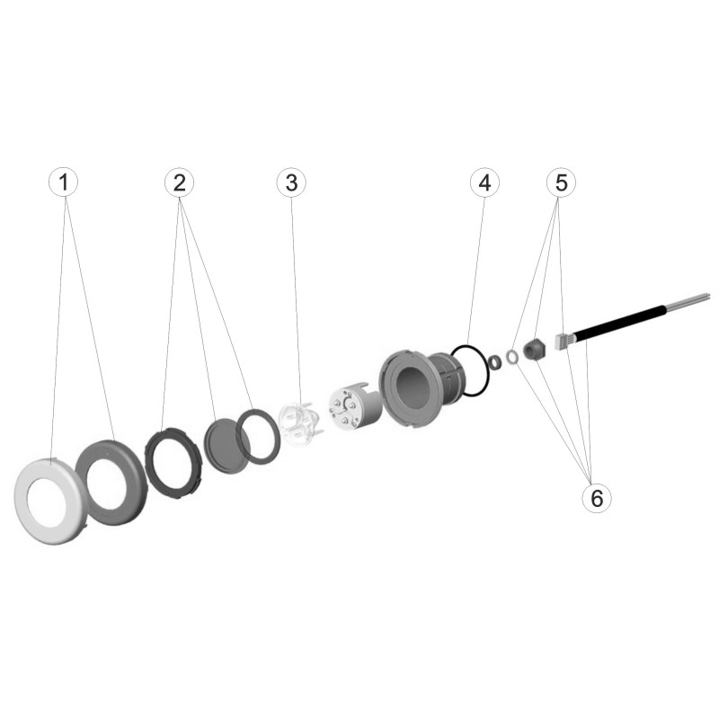 Projecteur MINI LED RGB INOX fixation rapide