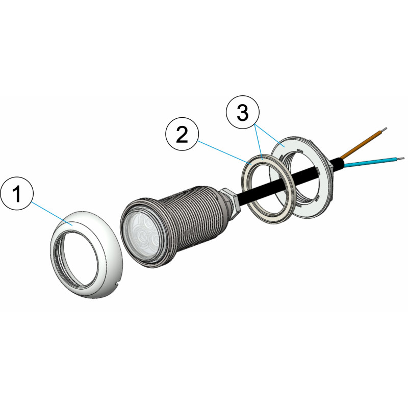 Projecteur NICKELAGE SPA avec écrou