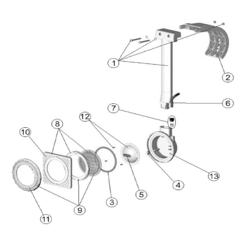Projecteur 75W piscine hors-sol autoportante