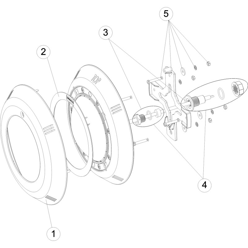 Projecteur plat led PRÉFABRIQUÉ blanc/inox