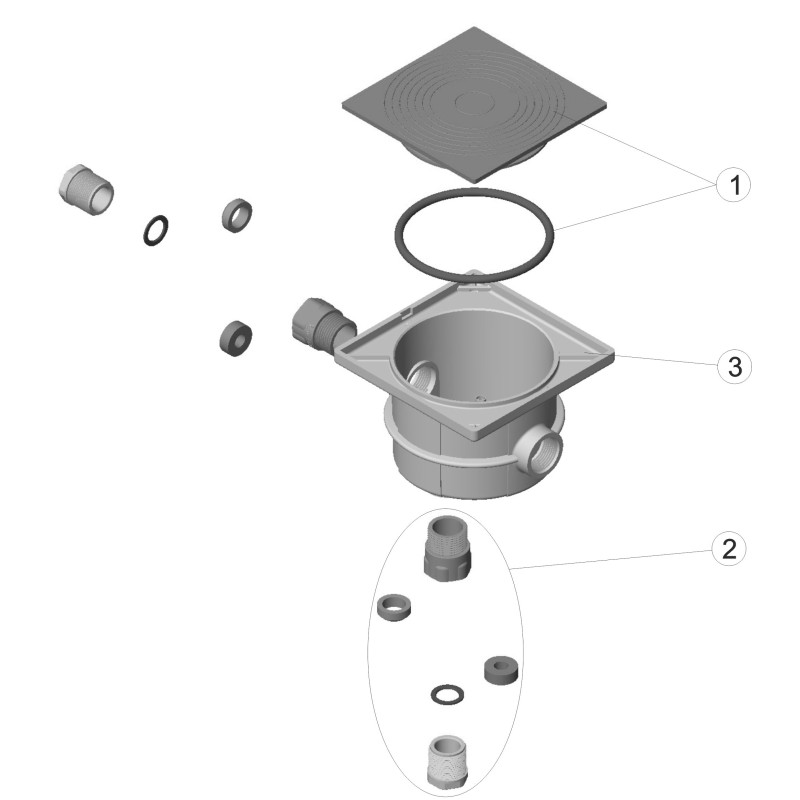 Boite de connexion carrée