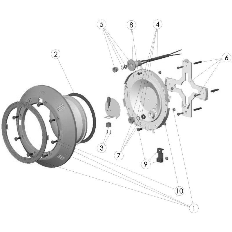 Projecteur plat piscine BETON