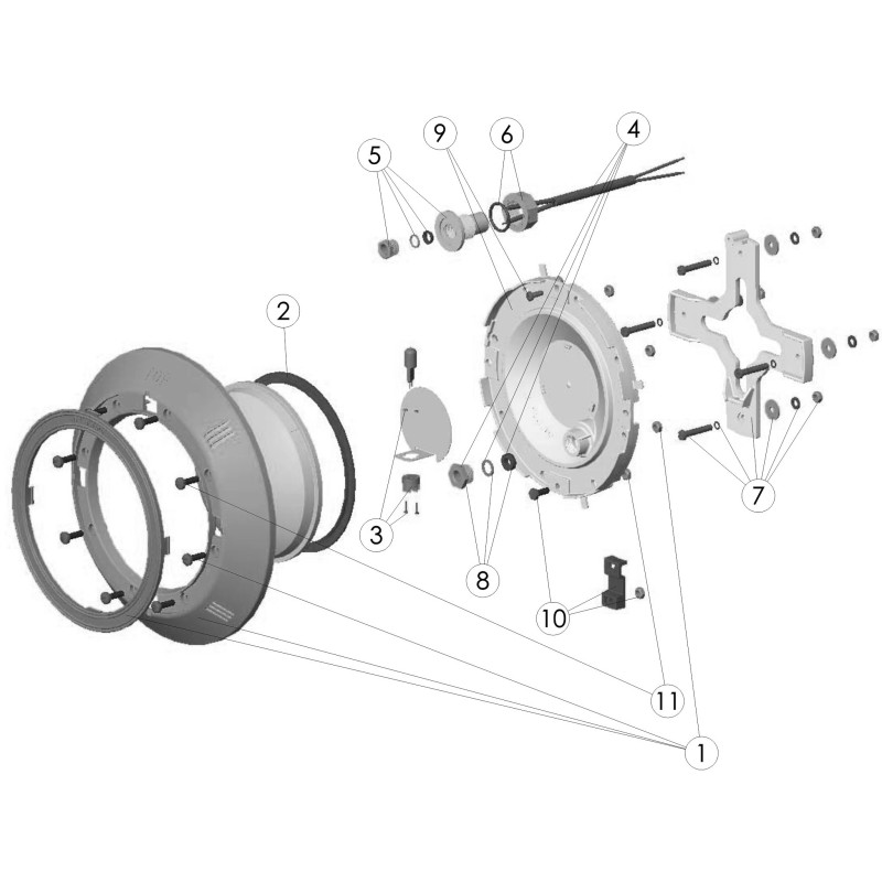 Projecteur plat piscine PRÉFABRIQUÉ