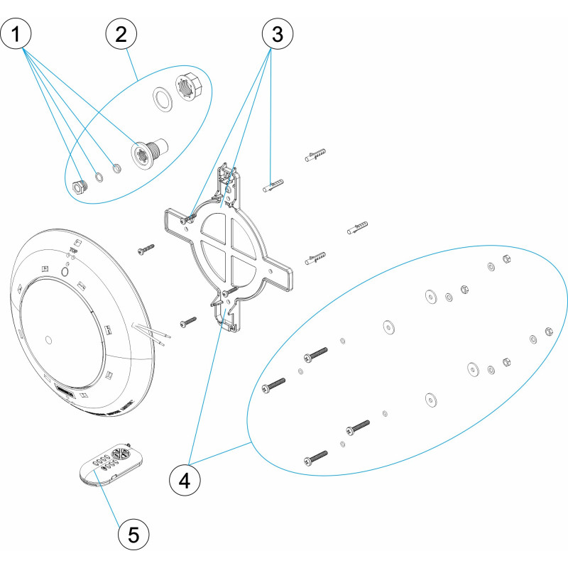 Projecteur AQUASPHERE LED PLAT