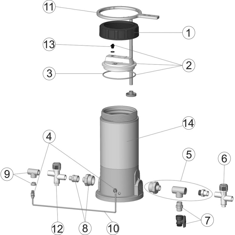 Distributeur de chlore et de brome DOSSI-5 OFF-LINE