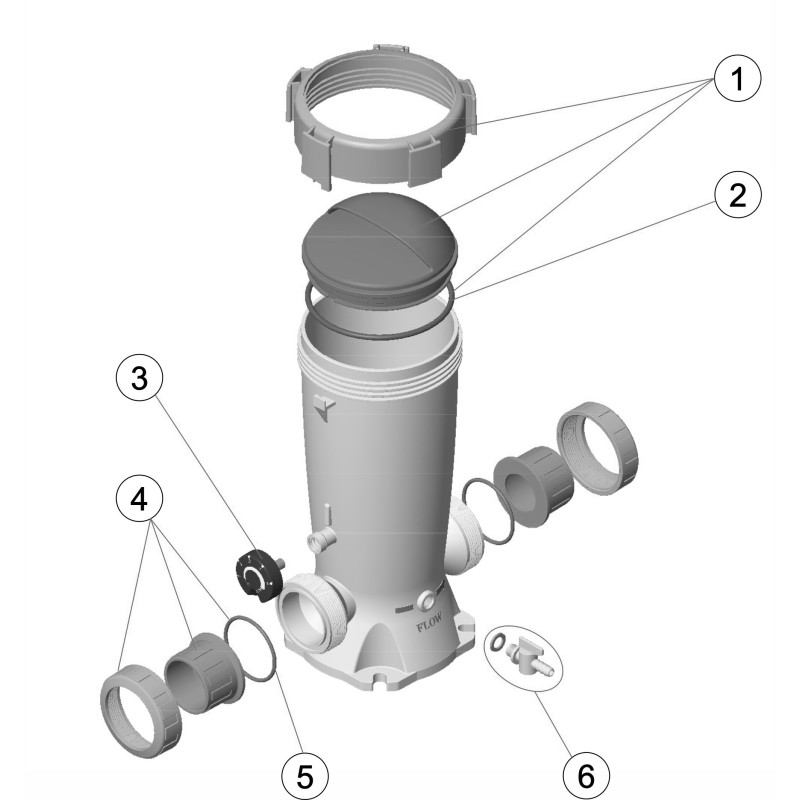 Distributeur de chlore in - line Ø 50