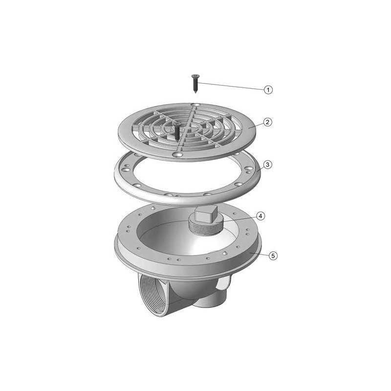 Bonde de Fond Grille Béton