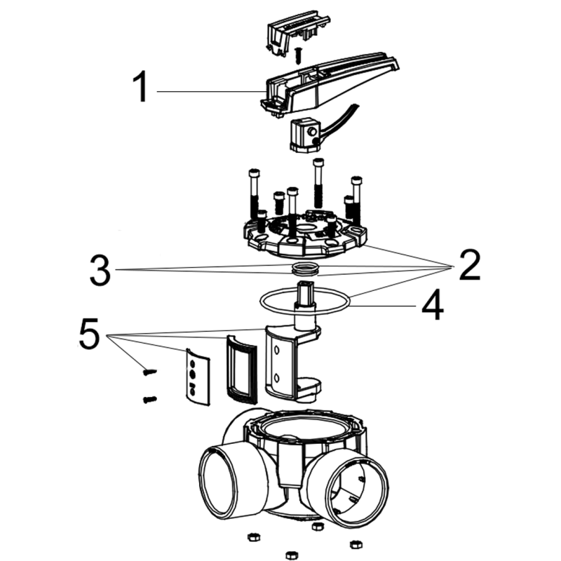 Vanne rotative à disque Ø50, Ø63 et Ø75