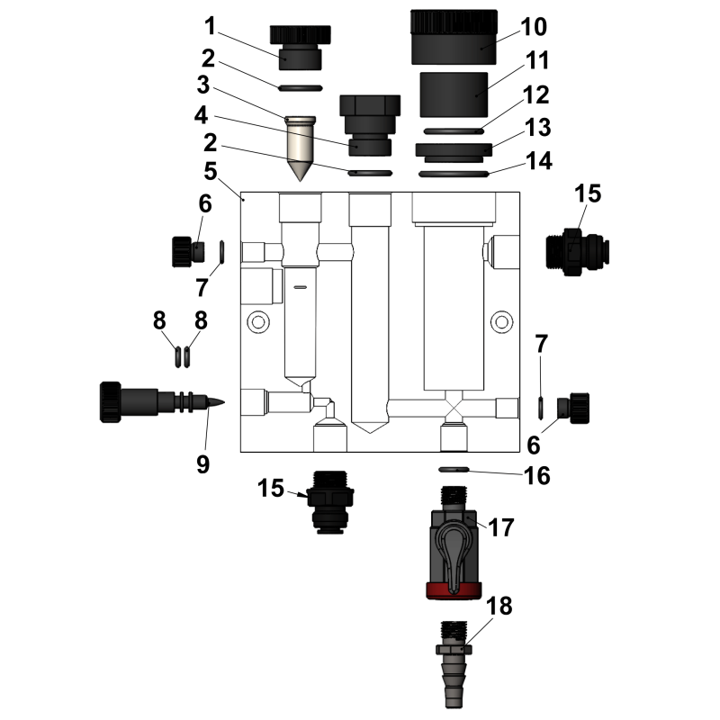 Chambre de mesure 2T PMMA/PVC