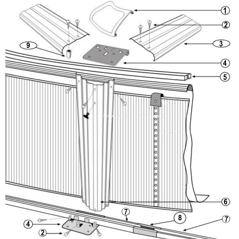 Structure piscine ronde blanche FIDJI, BORA BORA, CIES H.120