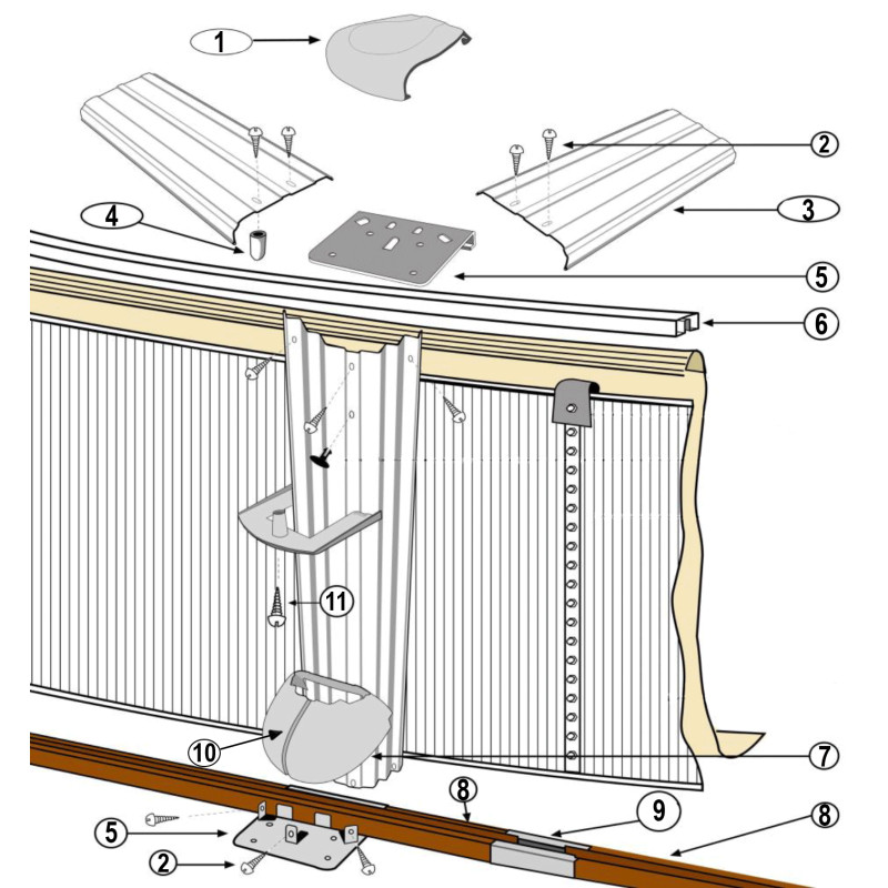 Structure piscine ronde CELOSIA H.132