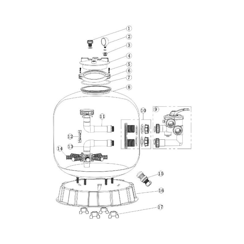 Filtre Bobiné VIPool Side 11-15m3