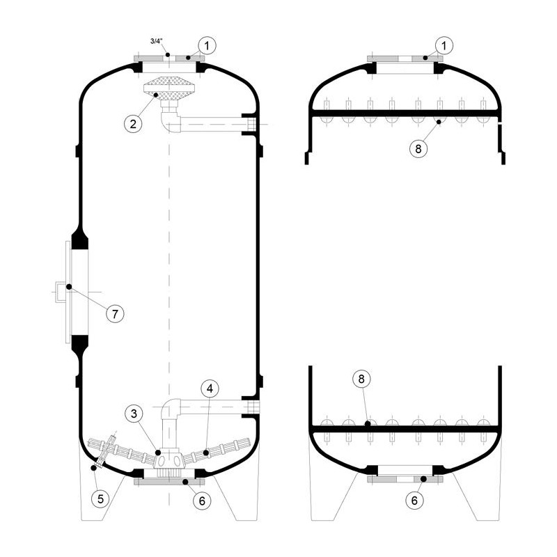Filtre Colonne C. CS. D. DC (jusqu'à Ø960)