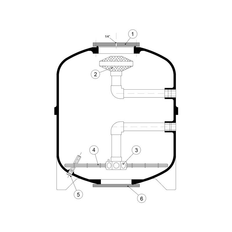 Filtre Standard FA (jusqu'à Ø960 - 5 à 7 kg-cm2)