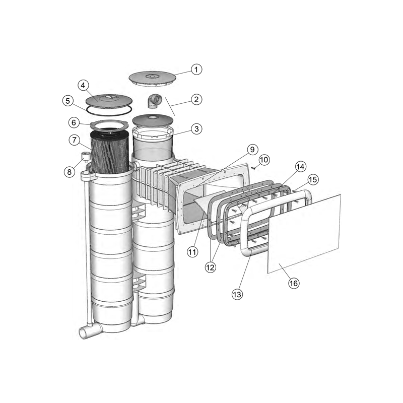 Twinfiltre Elegance Béton-Liner-Panneau