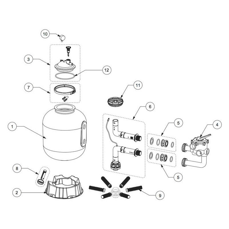 Filtre CRISTAL-FLO Side (Clear Pro)